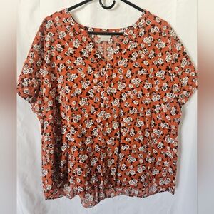 Floral Orange Women's Top
